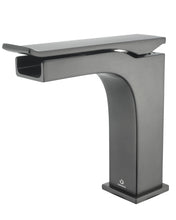 Load image into Gallery viewer, Lexora Zilara LZ342284DLIS000 84&quot; Double Bathroom Vanity in Black and Grey with Castle Grey Marble, White Rectangle Sinks, Gun Metal Faucet