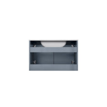 Load image into Gallery viewer, Lexora Geneva LG192230DBDS000 30&quot; Single Wall Mounted Vanity in Dark Grey with White Carrara Marble, Back View