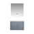 Lexora Geneva LG192230DBDS000 30" Single Wall Mounted Vanity in Dark Grey with White Carrara Marble, with Mirror