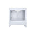 Lexora Jacques LJ342230SADS000 30" Single Bathroom Vanity in White with White Carrara Marble, White Rectangle Sink, Back View