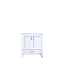 Load image into Gallery viewer, Lexora Jacques LJ342230SADS000 30&quot; Single Bathroom Vanity in White with White Carrara Marble, White Rectangle Sink, Front View