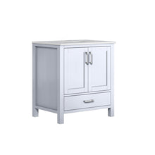 Load image into Gallery viewer, Lexora Jacques LJ342230SADS000 30&quot; Single Bathroom Vanity in White with White Carrara Marble, White Rectangle Sink, Angled View