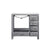Lexora Jacques LJ342236SDDS000-L 36" Single Bathroom Vanity in Distressed Grey with White Carrara Marble, White Rectangle Sink on Left, Open Doors