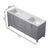 Lexora Jacques LJ342272DDDS000 72" Double Bathroom Vanity in Distressed Grey with White Carrara Marble, White Rectangle Sinks, Vanity Dimensions