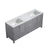 Lexora Jacques LJ342272DDDS000 72" Double Bathroom Vanity in Distressed Grey with White Carrara Marble, White Rectangle Sinks, Countertop
