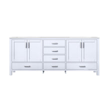Load image into Gallery viewer, Lexora Jacques LJ342280DADS000 80&quot; Double Bathroom Vanity in White with White Carrara Marble, White Rectangle Sinks, Front View