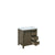 Lexora Marsyas LM342230SKCS000 30" Single Bathroom Vanity in Rustic Brown with White Quartz, White Rectangle Sink, Open Drawers