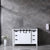 Lexora Marsyas LM342248SAAS000 48" Single Bathroom Vanity in White with Grey Quartz, White Rectangle Sink, Rendered Front View