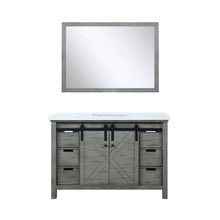 Load image into Gallery viewer, Lexora Marsyas LM342248SHCS000 48&quot; Single Bathroom Vanity in Ash Grey with White Quartz, White Rectangle Sink, with Mirror