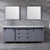Lexora Marsyas LM342284DBBS000 84" Double Bathroom Vanity in Dark Grey with White Carrara Marble, White Rectangle Sink, Rendered with Mirrors