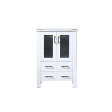 Load image into Gallery viewer, Lexora Volez LV341824SAES000 24&quot; Single Bathroom Vanity in White, Integrated Rectangle Sink, Front View