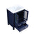 Lexora Volez LV341824SEES000 24" Single Bathroom Vanity in Navy Blue, Integrated Rectangle Sink, Open Doors and Drawers