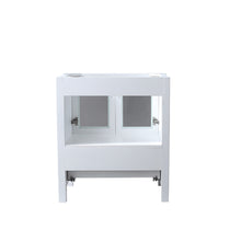 Load image into Gallery viewer, Lexora Volez LV341830SAES000 30&quot; Single Bathroom Vanity in White, Integrated Rectangle Sink, Back View