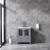 Lexora Volez LV341830SBES000 30" Single Bathroom Vanity in Dark Grey, Integrated Rectangle Sink, Rendered Front View