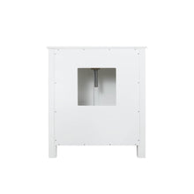 Load image into Gallery viewer, Lexora Ziva LZV352230SAJS000 30&quot; Single Bathroom Vanity in White with Cultured Marble, Integrated Sink, Back View
