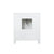 Lexora Ziva LZV352230SAJS000 30" Single Bathroom Vanity in White with Cultured Marble, Integrated Sink, Back View