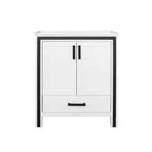 Load image into Gallery viewer, Lexora Ziva LZV352230SAJS000 30&quot; Single Bathroom Vanity in White with Cultured Marble, Integrated Sink, Front View