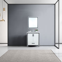 Load image into Gallery viewer, Lexora Ziva LZV352230SAJS000 30&quot; Single Bathroom Vanity in White with Cultured Marble, Integrated Sink, Rendered with Mirror and Faucet