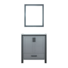 Load image into Gallery viewer, Lexora Ziva LZV352230SBJS000 30&quot; Single Bathroom Vanity in Dark Grey with Cultured Marble, Integrated Sink, with Mirror