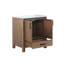 Load image into Gallery viewer, Lexora Ziva LZV352230SNJS000 30&quot; Single Bathroom Vanity in Rustic Barnwood with Cultured Marble, Integrated Sink, Open Doors and Drawers