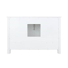 Load image into Gallery viewer, Lexora Ziva LZV352248SAJS000 48&quot; Single Bathroom Vanity in White with Cultured Marble, Integrated Sink, Back View