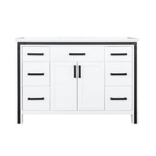Load image into Gallery viewer, Lexora Ziva LZV352248SAJS000 48&quot; Single Bathroom Vanity in White with Cultured Marble, Integrated Sink, Front View