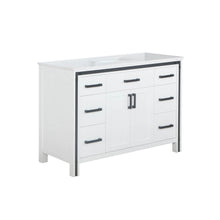 Load image into Gallery viewer, Lexora Ziva LZV352248SAJS000 48&quot; Single Bathroom Vanity in White with Cultured Marble, Integrated Sink, Angled View