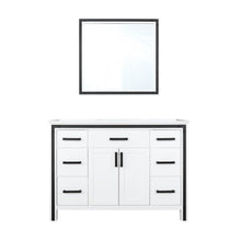 Load image into Gallery viewer, Lexora Ziva LZV352248SAJS000 48&quot; Single Bathroom Vanity in White with Cultured Marble, Integrated Sink, with Mirror