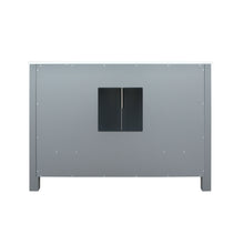 Load image into Gallery viewer, Lexora Ziva LZV352248SBJS000 48&quot; Single Bathroom Vanity in Dark Grey with Cultured Marble, Integrated Sink, Back View