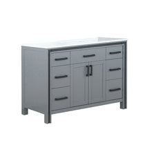 Load image into Gallery viewer, Lexora Ziva LZV352248SBJS000 48&quot; Single Bathroom Vanity in Dark Grey with Cultured Marble, Integrated Sink, Angled View