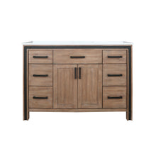 Load image into Gallery viewer, Lexora Ziva LZV352248SNJS000 48&quot; Single Bathroom Vanity in Rustic Barnwood with Cultured Marble, Integrated Sink, Front View