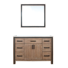 Load image into Gallery viewer, Lexora Ziva LZV352248SNJS000 48&quot; Single Bathroom Vanity in Rustic Barnwood with Cultured Marble, Integrated Sink, with Mirror