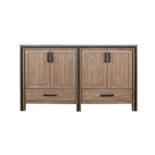 Load image into Gallery viewer, Lexora Ziva LZV352260SNJS000 60&quot; Double Bathroom Vanity in Rustic Barnwood with Cultured Marble, Integrated Sink, Front View
