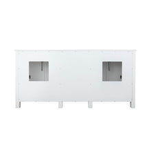 Load image into Gallery viewer, Lexora Ziva LZV352272SAJS000 72&quot; Double Bathroom Vanity in White with Cultured Marble, White Rectangle Sinks, Back View