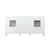 Lexora Ziva LZV352272SAJS000 72" Double Bathroom Vanity in White with Cultured Marble, White Rectangle Sinks, Back View