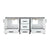 Lexora Ziva LZV352272SAJS000 72" Double Bathroom Vanity in White with Cultured Marble, White Rectangle Sinks, Open Doors