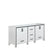 Lexora Ziva LZV352272SAJS000 72" Double Bathroom Vanity in White with Cultured Marble, White Rectangle Sinks, Angled View