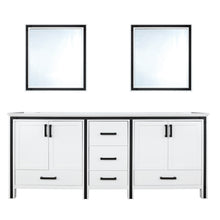 Load image into Gallery viewer, Lexora Ziva LZV352272SAJS000 72&quot; Double Bathroom Vanity in White with Cultured Marble, White Rectangle Sinks, with Mirrors