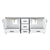 Lexora Ziva LZV352280SAJS000 80" Double Bathroom Vanity in White with Cultured Marble, White Rectangle Sinks, Open Doors