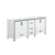 Lexora Ziva LZV352280SAJS000 80" Double Bathroom Vanity in White with Cultured Marble, White Rectangle Sinks, Angled View
