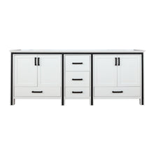 Load image into Gallery viewer, Lexora Ziva LZV352284SAJS000 84&quot; Double Bathroom Vanity in White with Cultured Marble, White Rectangle Sinks, Front View