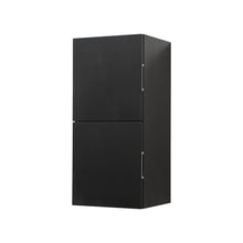 Load image into Gallery viewer, KUBEBATH Bliss SLBS28-BK 12&quot; Wall Mount Bathroom Side Linen Cabinet in Black, Angled View