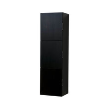 Load image into Gallery viewer, KUBEBATH Bliss SLBS59-BK 18&quot; Wall Mount Bathroom Side Linen Cabinet in Black, Angled View