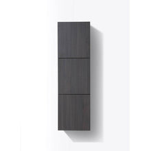 Load image into Gallery viewer, KUBEBATH Bliss SLBS59-GO 18&quot; Wall Mount Bathroom Side Linen Cabinet in Gray Oak, Front View