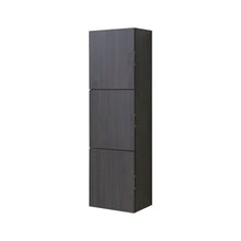 Load image into Gallery viewer, KUBEBATH Bliss SLBS59-HGGO 18&quot; Wall Mount Bathroom Side Linen Cabinet in High Gloss Gray Oak, Angled View