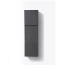 Load image into Gallery viewer, KUBEBATH Bliss SLBS59-HGGO 18&quot; Wall Mount Bathroom Side Linen Cabinet in High Gloss Gray Oak, Front View
